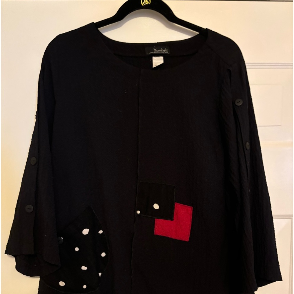 Moonlight Black Boho Tunic X Large